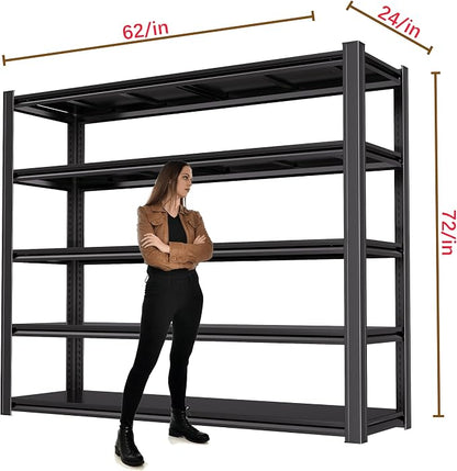 72“H Garage Shelving Heavy Duty Storage Shelves 3500 LBS Adjustable Metal - Image 3