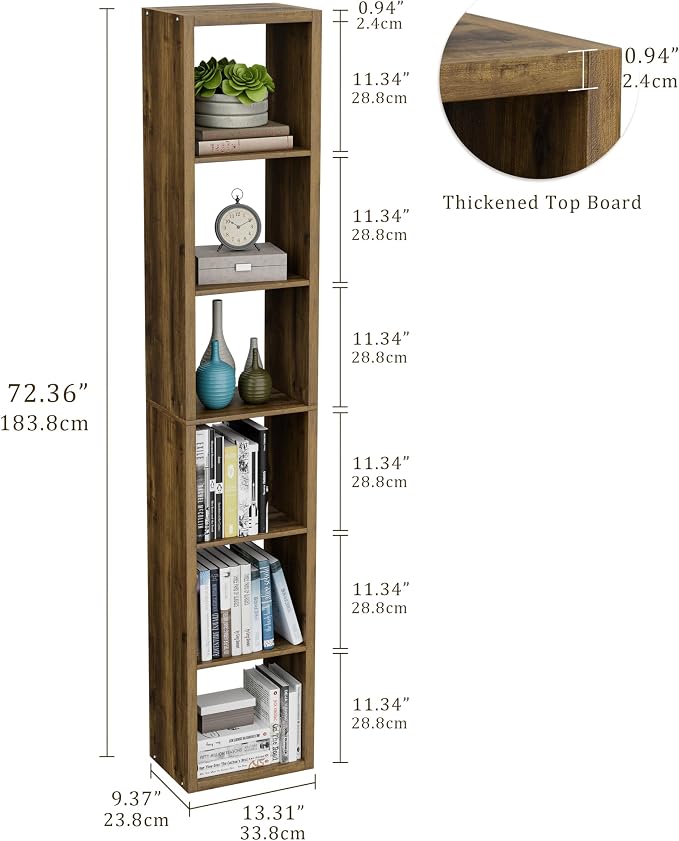 VDNEND Cube Storage Organizer Bookcase, Decorative 11 inch Open Back Cubical - Image 2