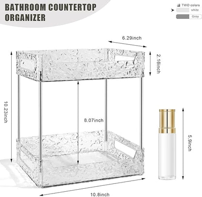 2-Tier Bathroom Counter Organizer Countertop Storage, Dresser Organizer Vanity - Image 2