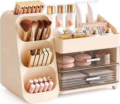 Booklov Makeup Organizer for Vanity, Large Capacity Cosmetic Display Case by Booklov
