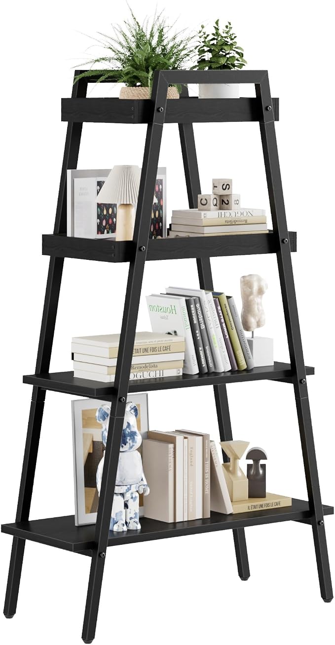 VECELO Ladder Shelf, 4-Tier Bookshelf by VECELO
