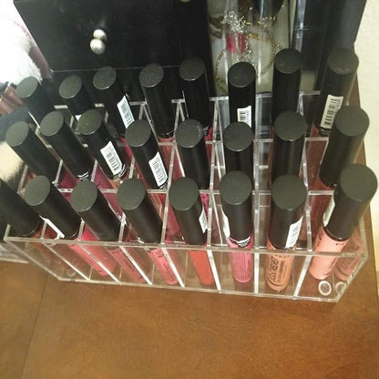 Acrylic Lip Gloss Holder Organizer, Lipstick Holder, 24 Slots Makeup Lip Gloss - Image 5