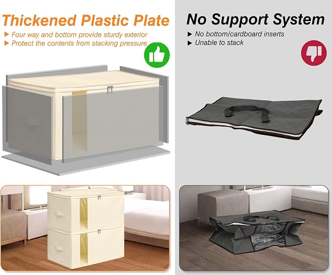 60L Blanket Storage Bin, Comforter Storage - Image 4