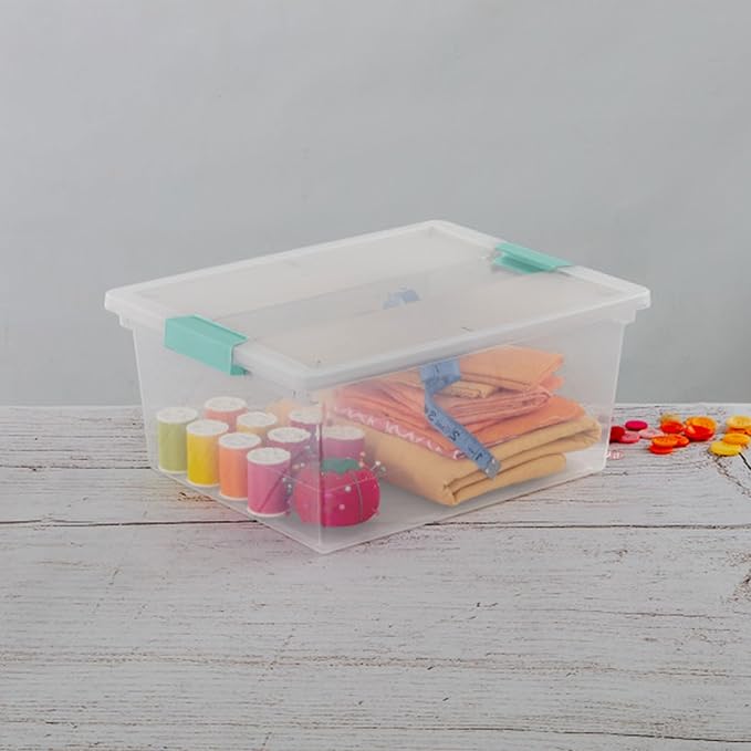 Sterilite Clip Box, Stackable Clear Plastic Bins- Deep, Arts or Crafts Supplies - Image 8