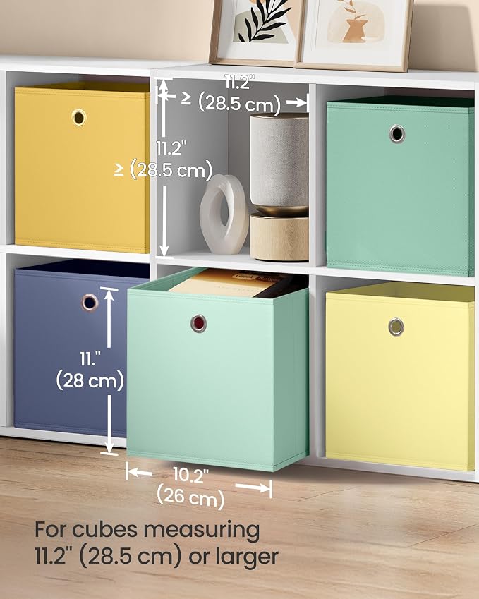 SONGMICS Storage Cubes, Rainbow Storage Bins, 10.2 x 10.2 x 11 Inches, - Image 7