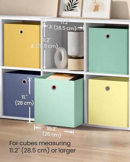 SONGMICS Storage Cubes, Rainbow Storage Bins, 10.2 x 10.2 x 11 Inches, - Image 7