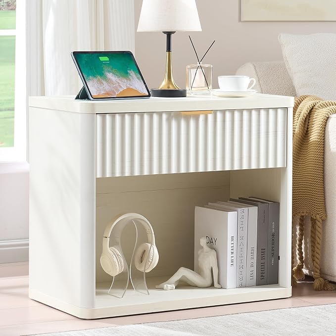 LEYAOYAO 31" Wide Fluted Nightstand by LEYAOYAO-Findtheshiningpointofyourideallife%EF%BC%81