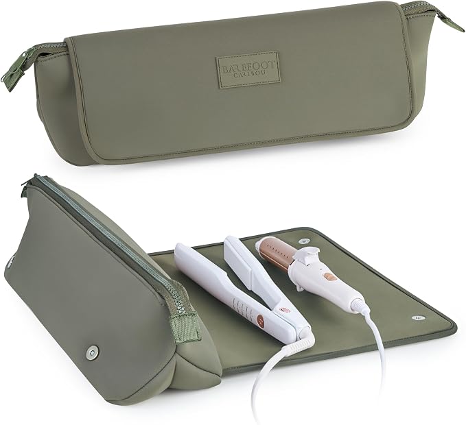 BAREFOOT CARIBOU Hair Tools Travel Bag and Heat Resistant Mat by BarefootCaribou