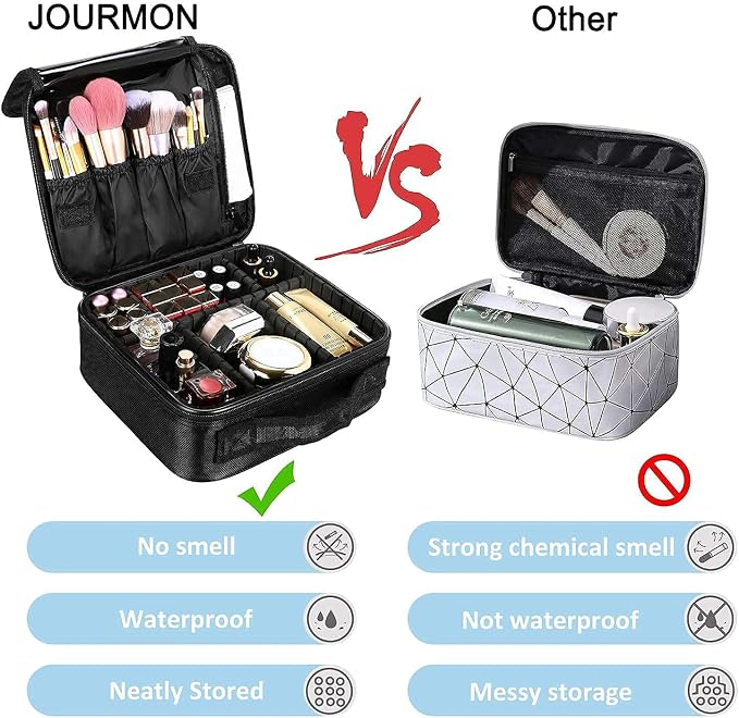 JOURMON Travel Makeup Bag, Large Capacity Cosmetic Train Case - Image 6
