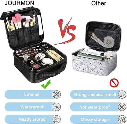 JOURMON Travel Makeup Bag, Large Capacity Cosmetic Train Case - Image 6