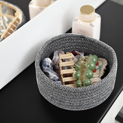 Small Woven Cotton Rope Baskets, Gift and Storage Baskets, Nursery Organizer - Image 7