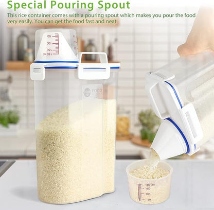 Rice Storage Container, 3 to 5Lbs Dry Food Airtight Container, Pet Dog Cat Food - Image 3