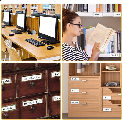120 Set Shelf Labels, 3 x 1in Adhesive Label Holders - Image 6