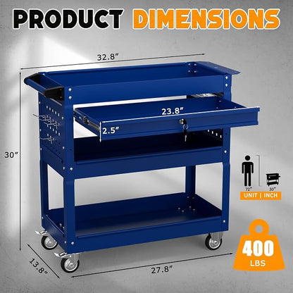 3 Tier Tool Cart on Wheels - Image 2