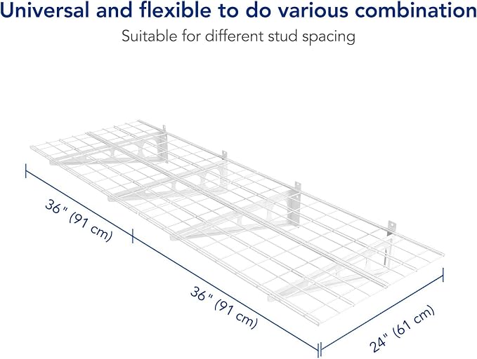 FLEXIMOUNTS 4-Pack 24-inch-by-72-inch Wall Shelf Garage Storage Rack Wall - Image 3