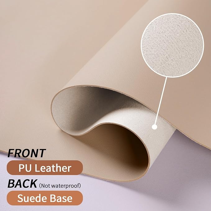 Bloss Extra Large Leather Desk Ma, 47.2" x 16.9" Non-Slip Dressing Table Cover - Image 4