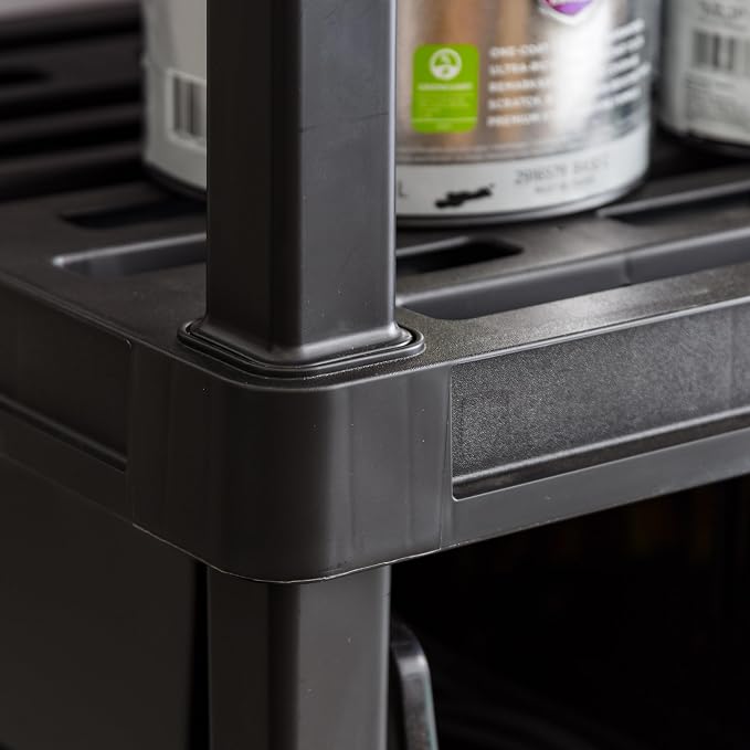 IRIS USA 5-Shelf Heavy Duty Plastic Storage Shelves, 750lb Capacity, Large - Image 9