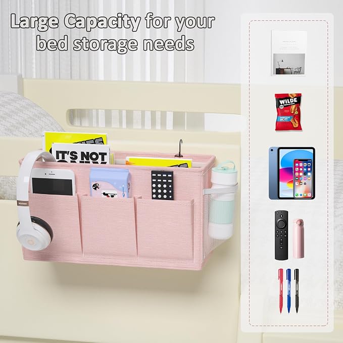 Dual-purpose Bedside Caddy Bedside Organizer, Bed Caddy - Image 5