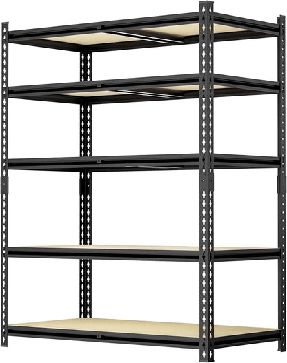 36" W Father&I 5-Shelf-Rack Industrial Metal Shelves Steel Utility by SYLOUGH