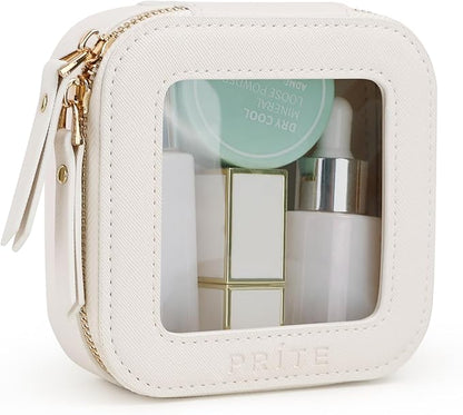 Prite Small Makeup Bag for Women Portable Clear Makeup Bag Cute Mini Waterproof by Prite