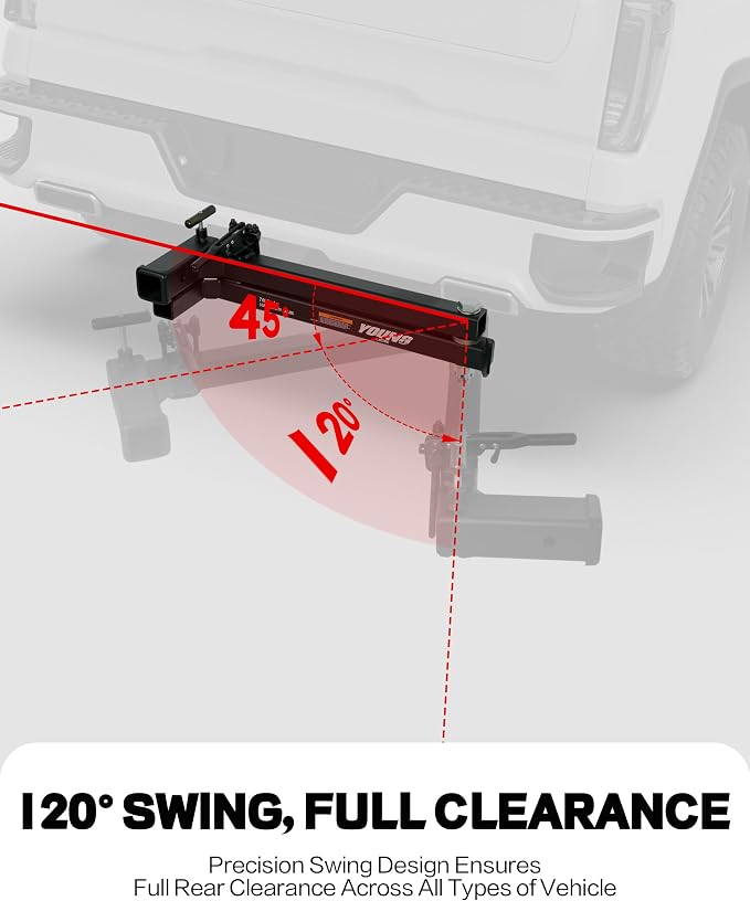 Young 250LBS Swing Away Hitch for Bike Rack and Cargo Carrier Basket - Image 4