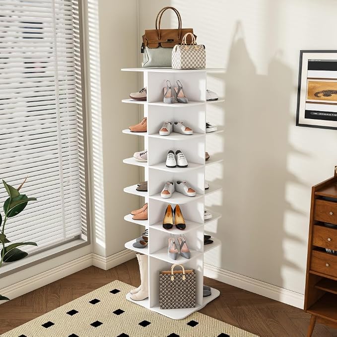 Shoe Organizer 7-Tier Spinning Shoe Rack by Unknown
