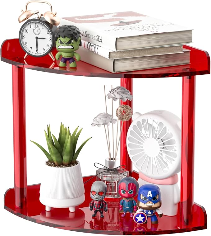 2 Tier Countertop Corner Organizer Shelf 7x7x8 Inch, Vanity Storage by Sezanrpt