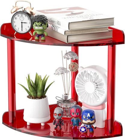 2 Tier Countertop Corner Organizer Shelf 7x7x8 Inch, Vanity Storage by Sezanrpt