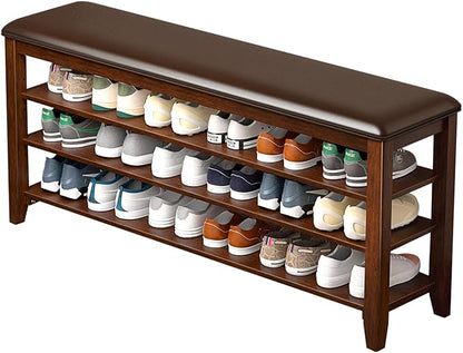 Taitiy Shoe Bench Storage Rubberwood by Taitiy
