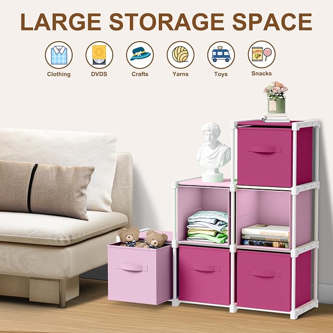 Briwooody 6 Cube Storage Organizer Bins - Image 5