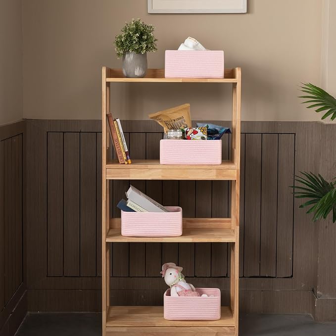 4 Pack Small Storage Shelf Baskets - Image 2