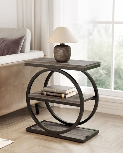 LITTLE TREE End Table, 3-Tier Side Table, Slim Sofa Side Table by LITTLETREE