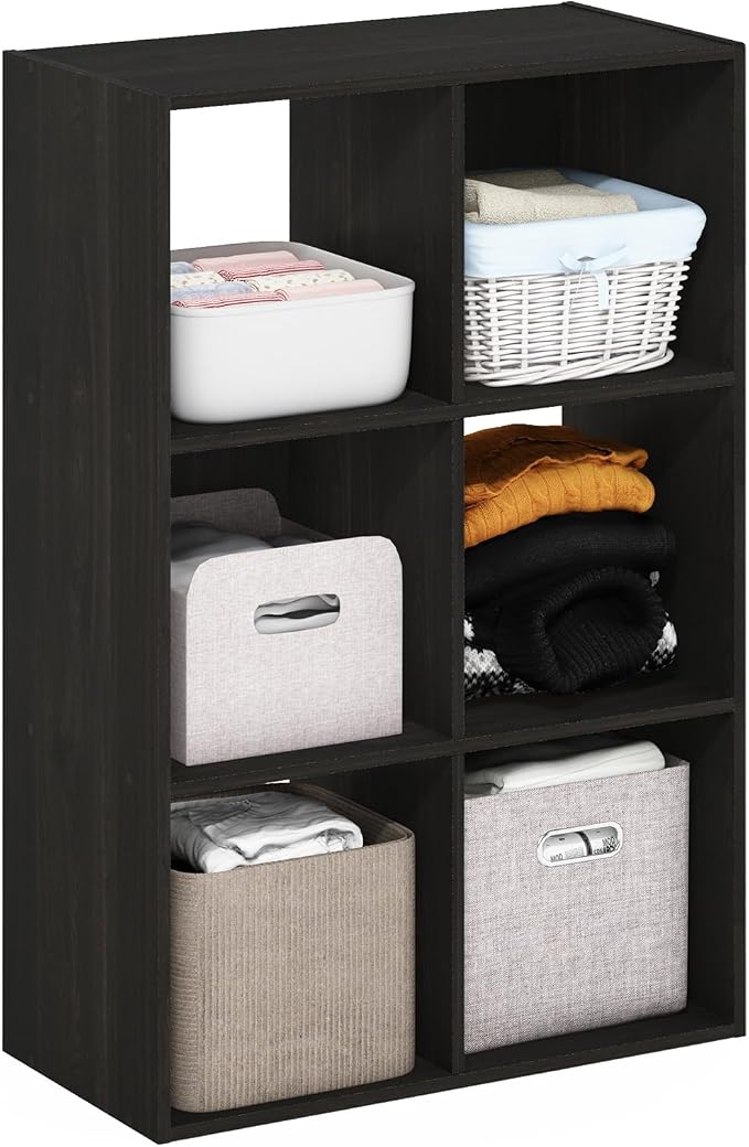 Furinno PELLI Closet Organizers and Storage, 6-Cube Closet Organizer, Open by Furinno-FitsYourSpaceFitsYourBudget