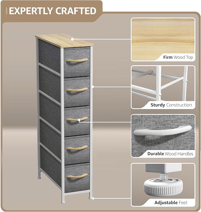 Sorbus Kids Dresser with 5 Drawers - Image 4