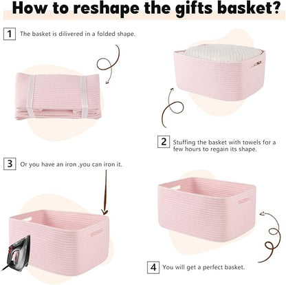OIAHOMY Storage Basket for Shelves, Closet Cube Storage Bins Baskets for - Image 7