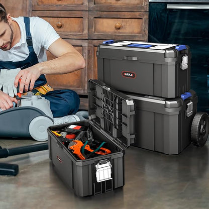 3 IN 1 Rolling Tool Box With Wheels, Stackable Tool Box, Modular Tools Storage - Image 6