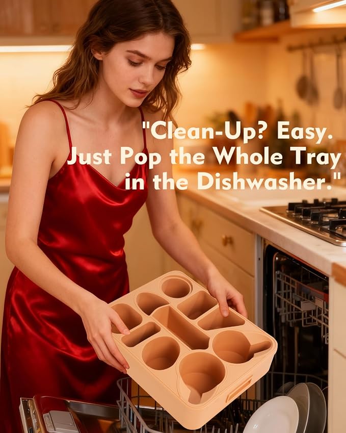 Couch Cup Holder Tray Dual Cup Silicone Organizer – Waterproof Anti-Slip Snack - Image 4