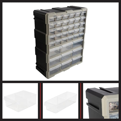 Stalwart 39-Drawer Plastic Small Parts Organizer, or Wall Storage Drawers - Image 6