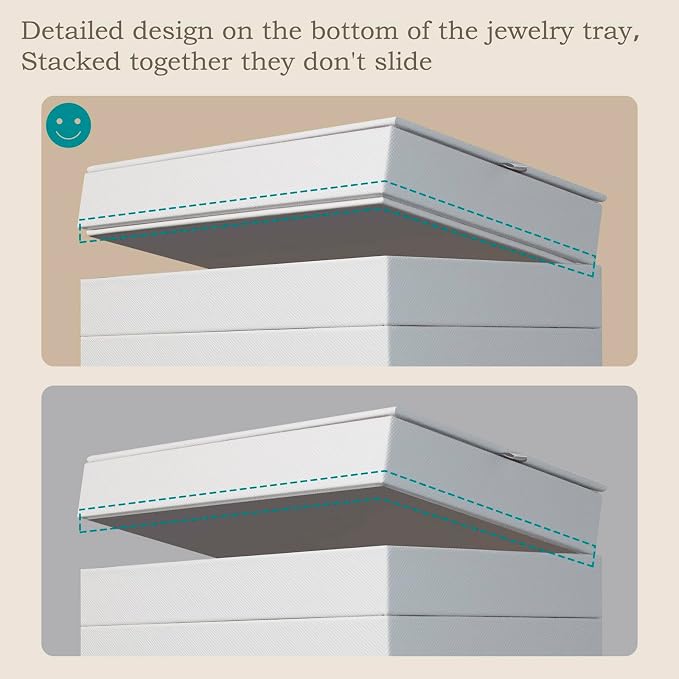 4-Layer Stackable Jewelry Organizer Trays - Image 6
