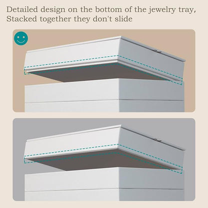 4-Layer Stackable Jewelry Organizer Trays - Image 6
