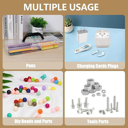 Plastic Storage Container with Lid, Small Storage Bin - Image 5
