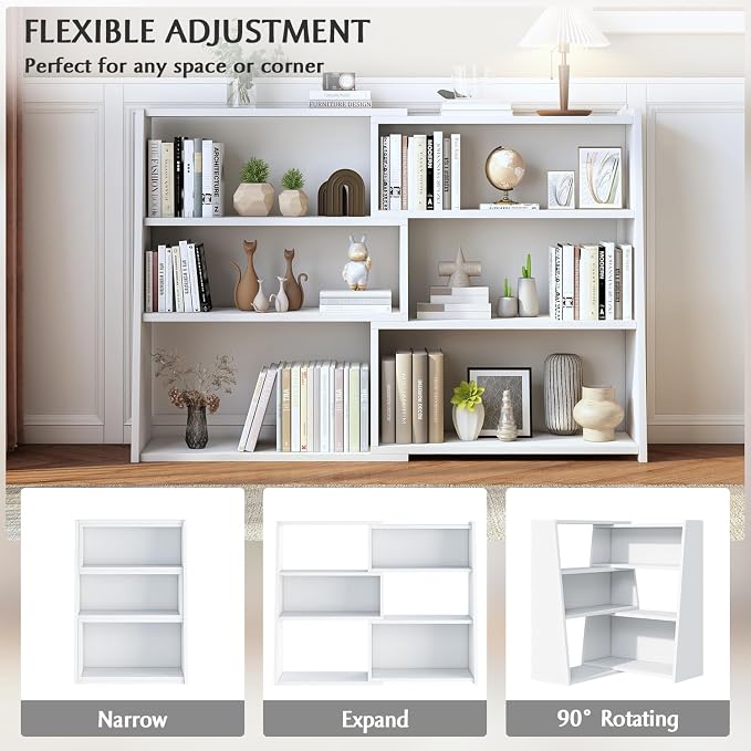 IOTXY Wooden Extendable Shelf Bookcase - Image 3