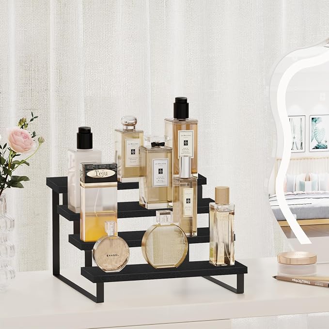 YINMIT Wooden Display Riser Stand, Tiered Perfume and Cologne Organizer Stand - Image 2