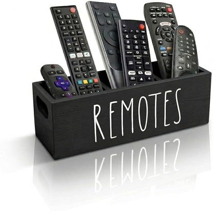 Remote Control Holder, Farmhouse Remote Storage Caddy, Bedside TV Controller Box by CHONIC