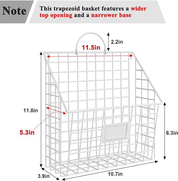 4 Packs Hanging Wall File Organizer - Image 5