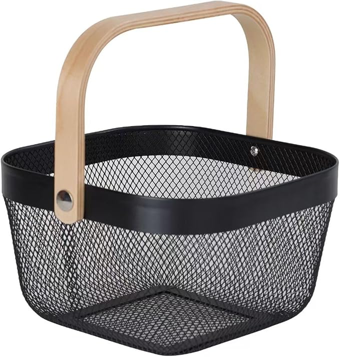 AJIODA Metal Mesh Wire Basket, Mini Steel Basket by AJIODA