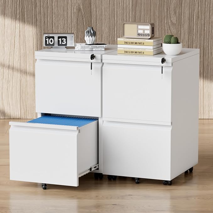 Greenvelly 2 Drawer Mobile File Cabinet - Image 8