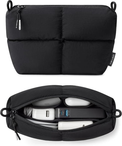 Comfyable Puffy Electronics Organizer Travel Case, Cute Tech Pouch by Comfyable
