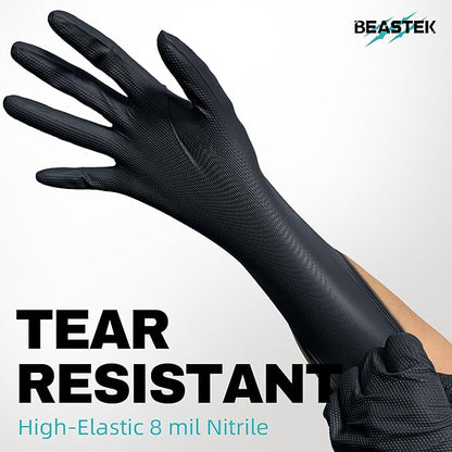 Beastek Nitrile Disposable Gloves, 8Mil Latex & Powder Free Chemical Resistant - Image 2