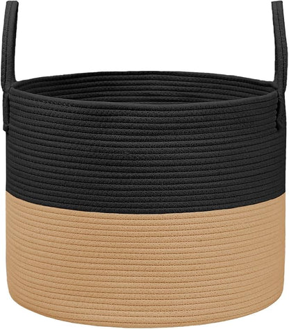 JMvicyroam 65L Extra Large Machine Washable Cotton Rope Blanket Basket | by JMvicyroam